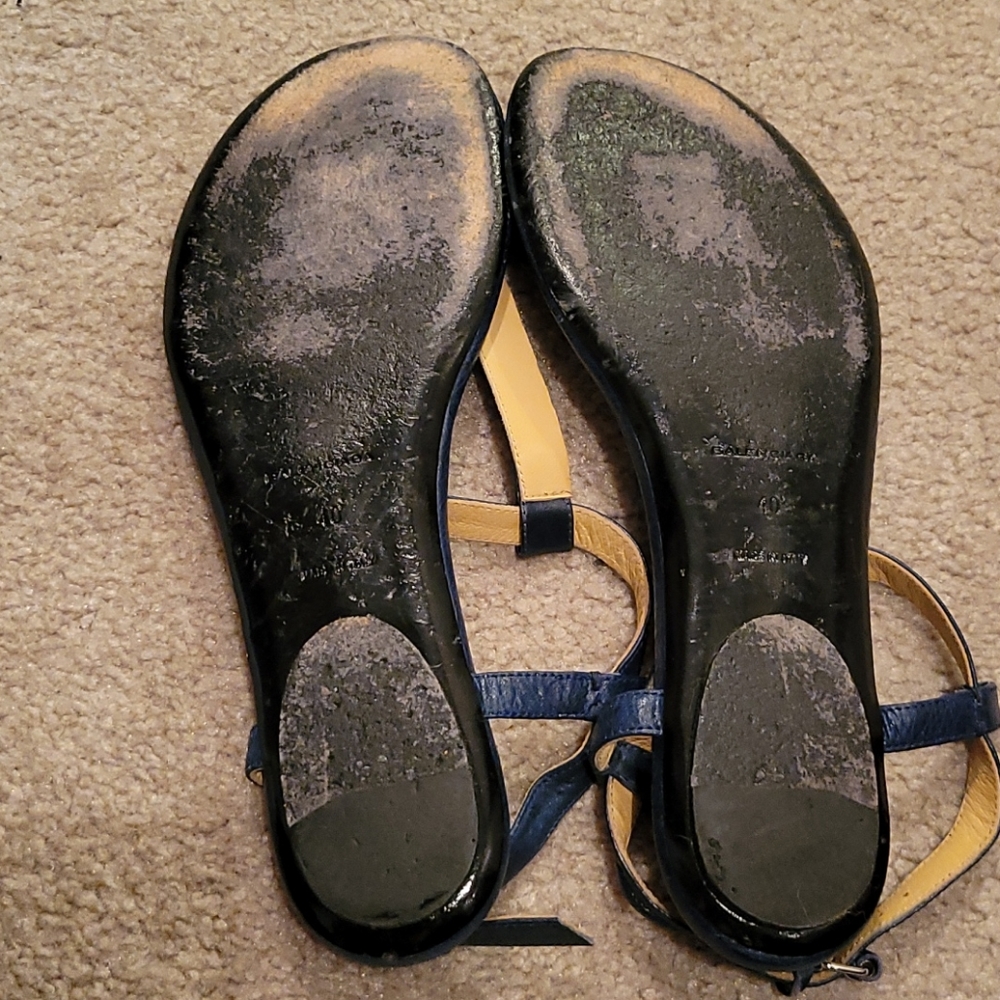 Balenciaga Navy silver stud sandal 40 - Picture 8 of 9